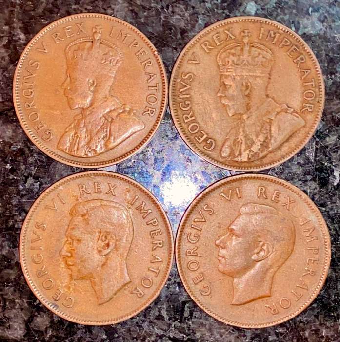 SA Union 1 penny 1932-1934-1937-1938 (1 bid takes all))