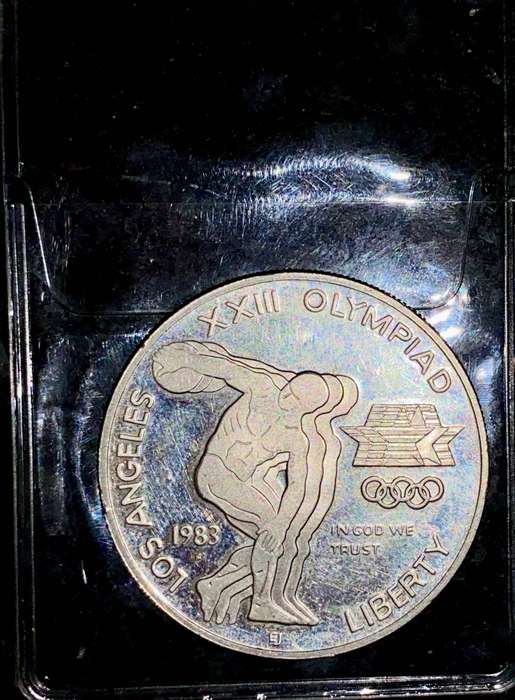 USA Silver 1 dollar 1983 Los Angeles Olympiad Silver .900