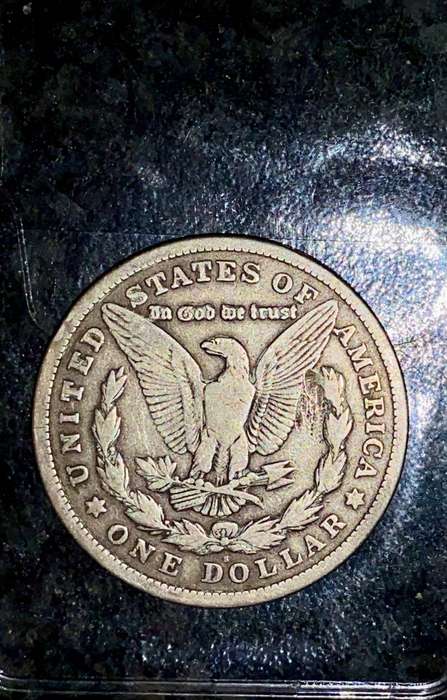 USA silver Morgan 1 dollar - 1921 San Francisco Mint in plastic holder
