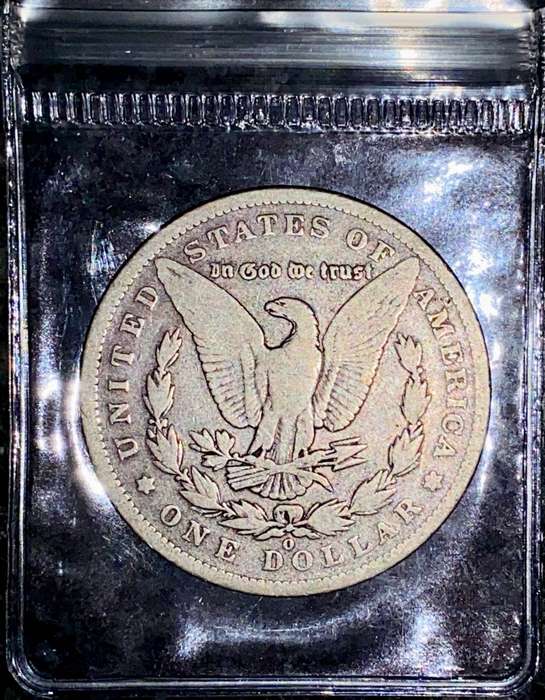 USA silver Morgan 1 dollar - 1890 Orleans Mint in plastic holder
