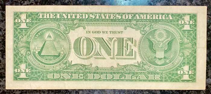 U S A 1 DOLLAR SILVER CERTIFICATE 1957 GOOD CONDITION