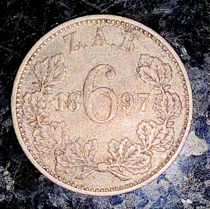 Z.A.R - 1897 - Silver 6 pence