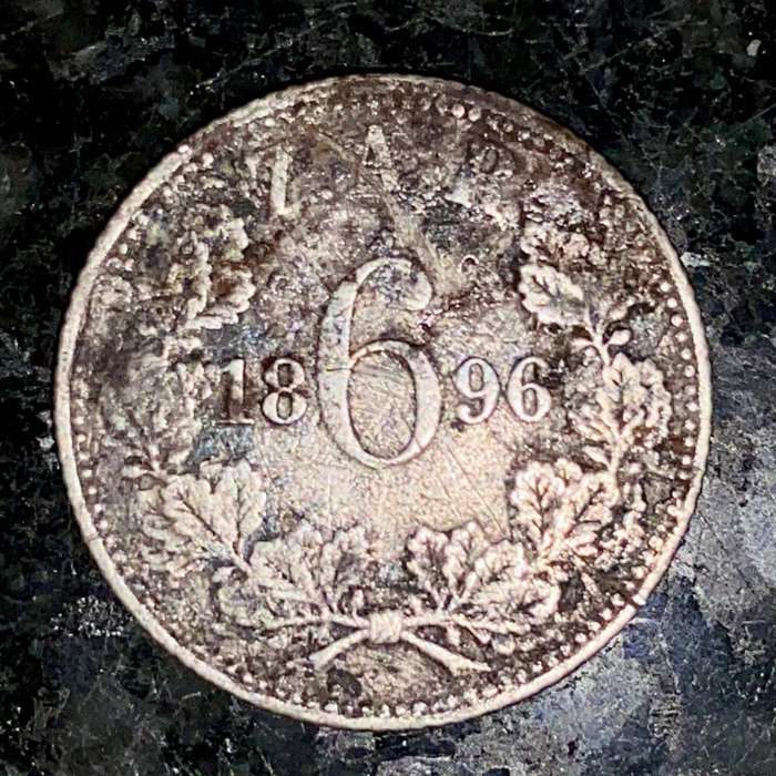 Z.A.R - 1896 - Silver 6 pence