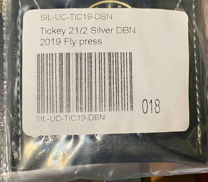 SOUTH AFRICA SILVER 2 1/2 CENT POLYMER PUTTY TICKEY 2019 -400 MINTAGE- DURBAN MINT MARK STILL SEALED