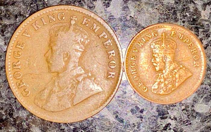 INDIA SET - 1/4 ANNA 1912 & 1/12 ANNA 1923 - (1 BID TAKES ALL)
