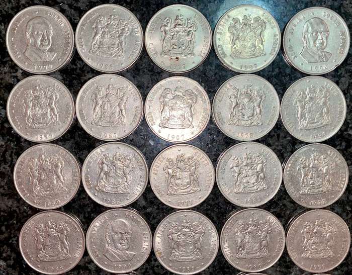 South Africa Lot - Nickel R1 (1 bid takes all 20 coins)