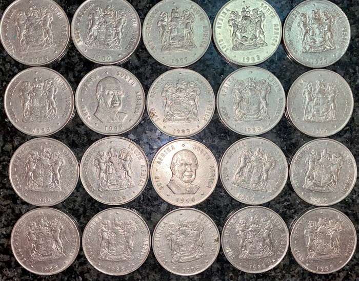South Africa Lot - Nickel R1 (1 bid takes all 20 coins)