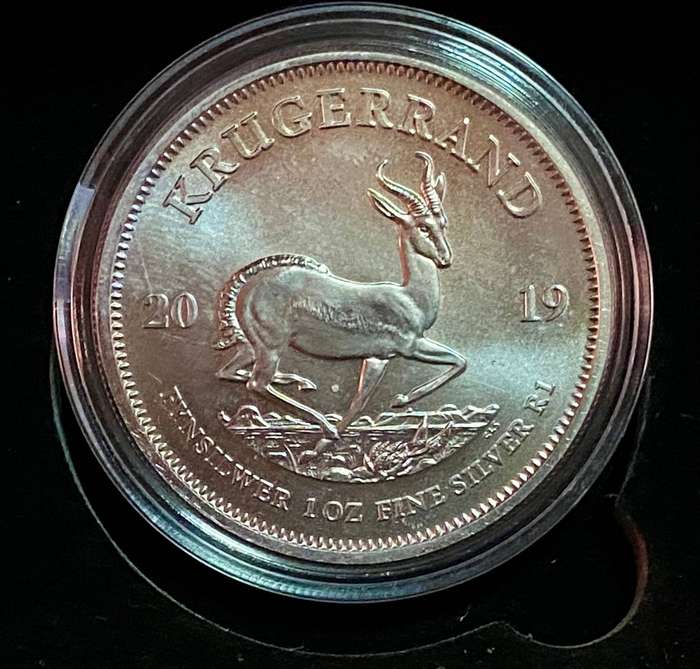 South Africa 1oz Silver Krugerrand Collection - Premium UNC 2017 to 2024 most boxed all in capsules