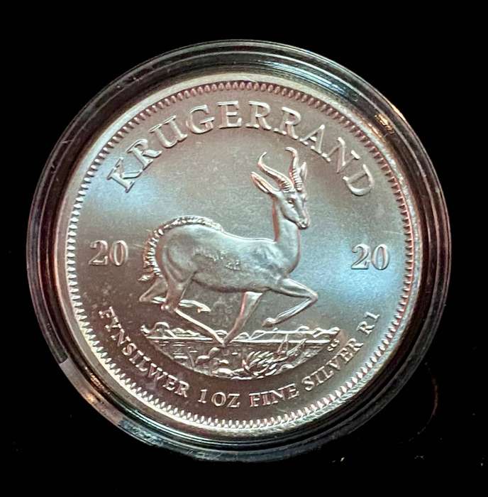 South Africa 1oz Silver Krugerrand Collection - Premium UNC 2017 to 2024 most boxed all in capsules