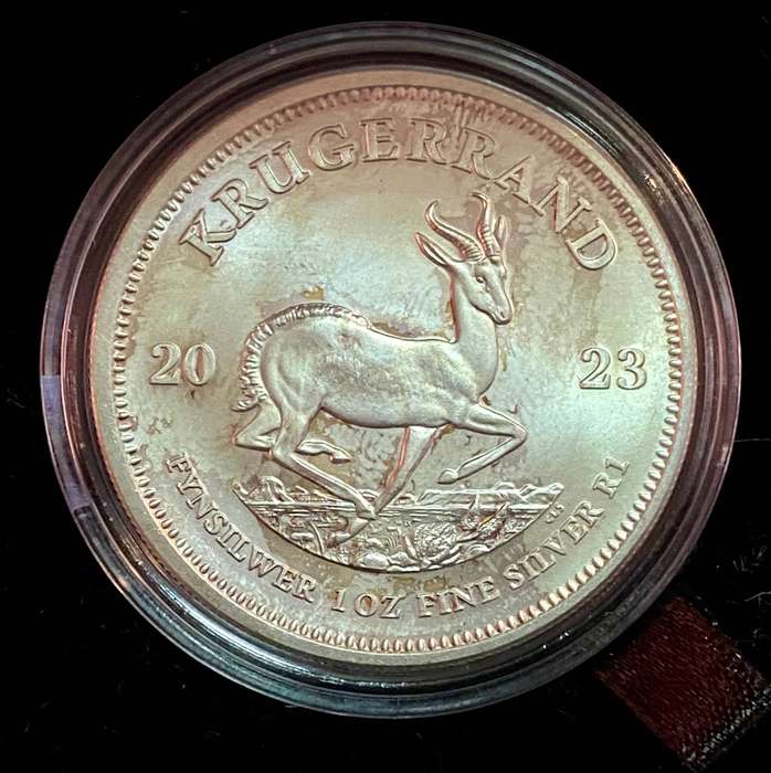 South Africa 1oz Silver Krugerrand Collection - Premium UNC 2017 to 2024 most boxed all in capsules