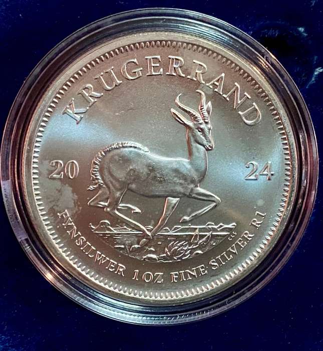 South Africa 1oz Silver Krugerrand Collection - Premium UNC 2017 to 2024 most boxed all in capsules