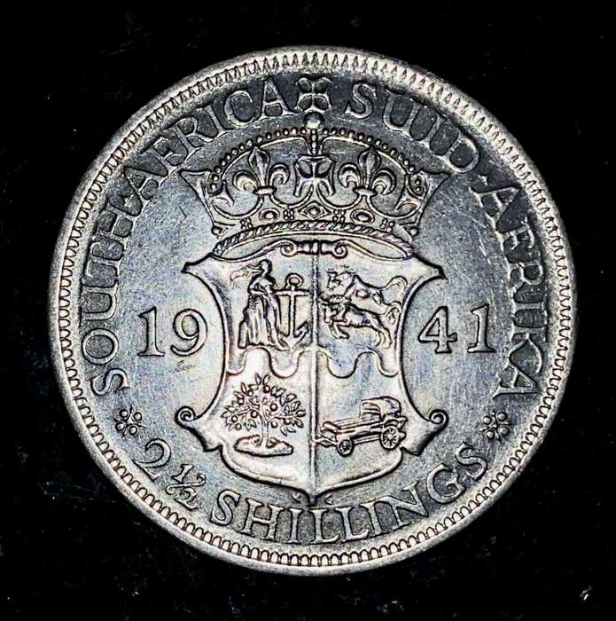 S A UNION SILVER 2 1/2 SHILLINGS 1941 GOOD CONDITION