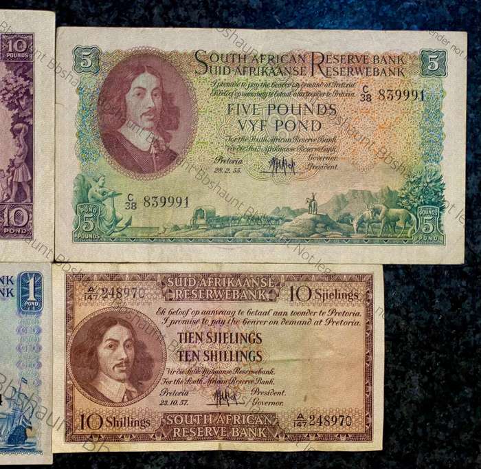 Mh De Kock. set 10 pound to 10 shillings 1951-1957 (1 bid takes all)