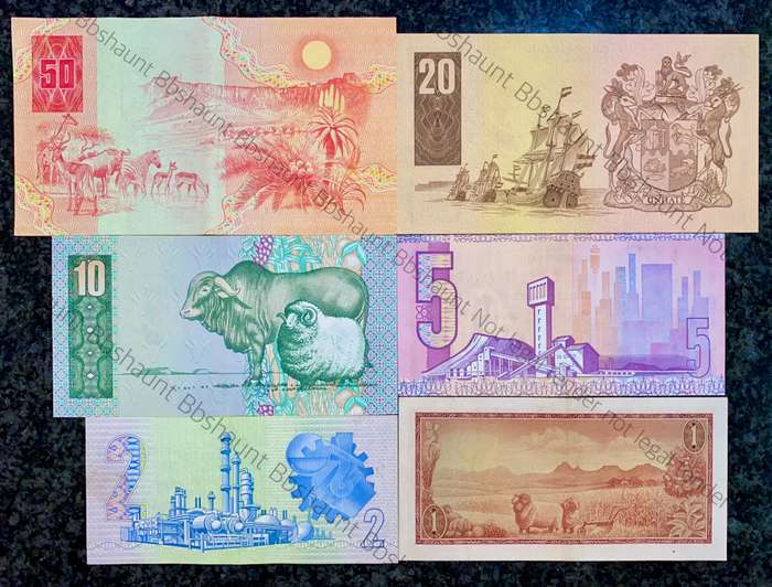 Complete Set GPC De Kock & decimals R50 TO R2 - Good Condition (R1 De Jongh 1967) (1 bid takes all)