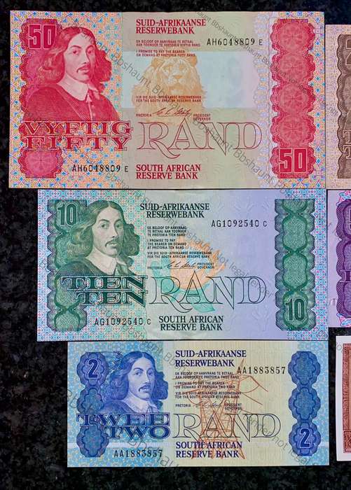 Complete set CL Stals R50 to R2AA - good condition 1st issue 1990 (R1 TW De Jongh)(1 bid takes all)