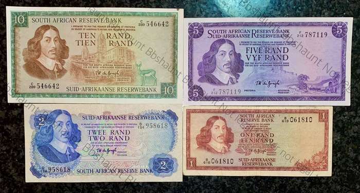 Complete Set Tw De Jongh R10 to R1 -- 1967-1975 (1 bid takes all)