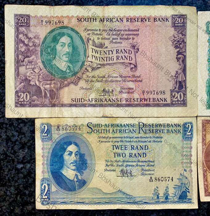 complete set Mh De Kock R20 to R1 -- 4th issue 1961 (1 bid takes all)
