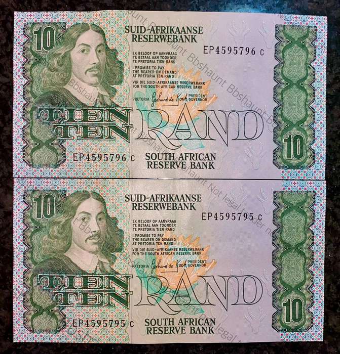 GPC De Kock. R10 in sequence EP4595795-796 -- 3rd issue 1985 (1 bid takes all )