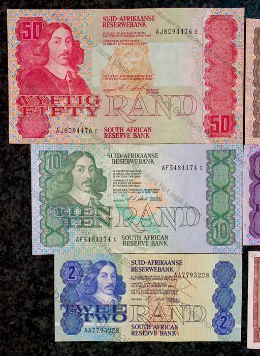 Complete Set CL Stals & Decimals R50 to R2AA - 1st issue 1990 (R1 TW De Jongh) (1 bid takes all)