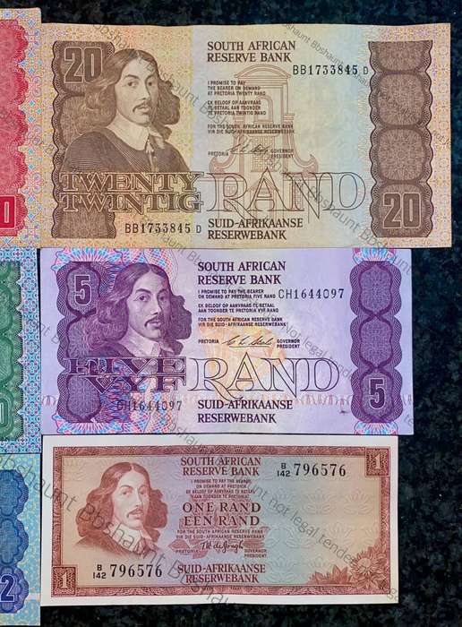 Complete Set CL Stals R50 to R2AA  good condition 1st issue 1990 (R1 TW De Jongh) (1 bid takes all)