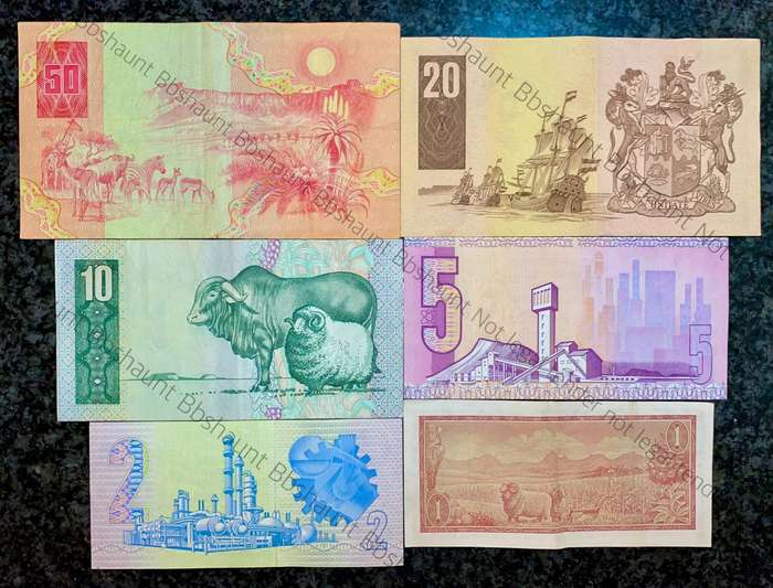 Complete Set GPC De Kock & decimals R50 TO R2 - Good Condition (R1 De Jongh 1973) (1 bid takes all)