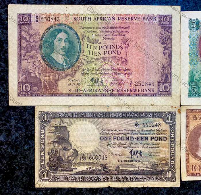 Mh De Kock. set 10 pound to 10 shillings 1946-1958 (1 bid takes all)