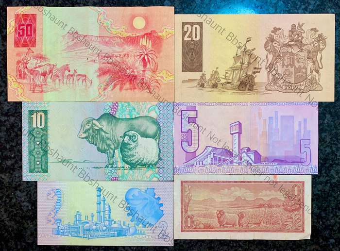 Complete Set GPC De Kock & Decimals R50 TO R2 - 1980s (R1 de Jongh 1975) (1 bid takes all)