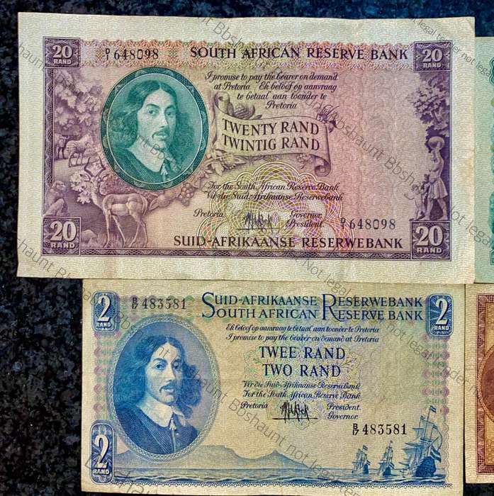 complete set Mh De Kock R20 to R1 -- 4th issue 1961 (1 bid takes all)