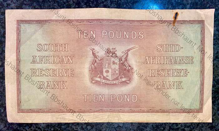 J Postmus 10 pound F2 - 19th April 1943 only issue