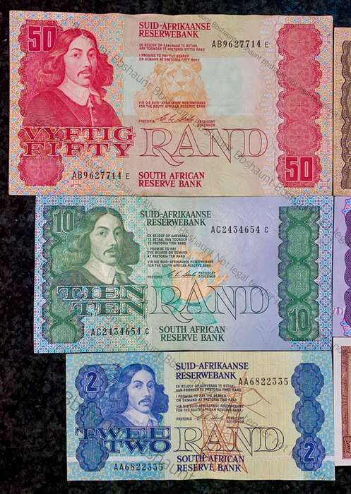 Complete Set CL Stals R50 to R2AA  good condition 1st issue 1990 (R1 TW De Jongh) (1 bid takes all)