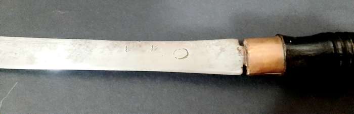 **RARE: Mid-20th Century Burmese 'Dha' Tribal Sword w/ Scabbard(0.97m).**
