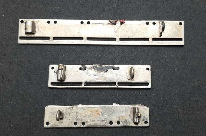 **WW2 : Lot 3 x Miniature Medal Mounting Bars ( No Pins).**