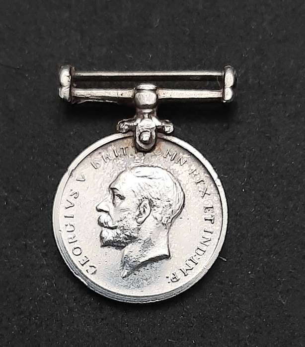 **WW1: .925 Silver Miniature British War Medal N/R (4,5g)**