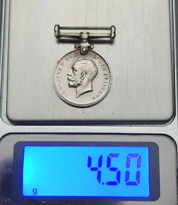 **WW1: .925 Silver Miniature British War Medal N/R (4,5g)**