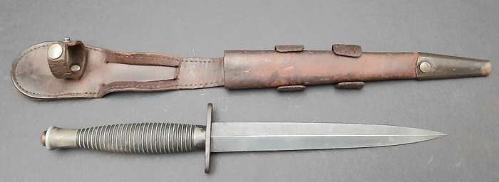 Rare WW2 Fairbairn-Sykes 3rd Pattern Fighting Knife with Type2 Scabbard by William Rodgers, Sheff.