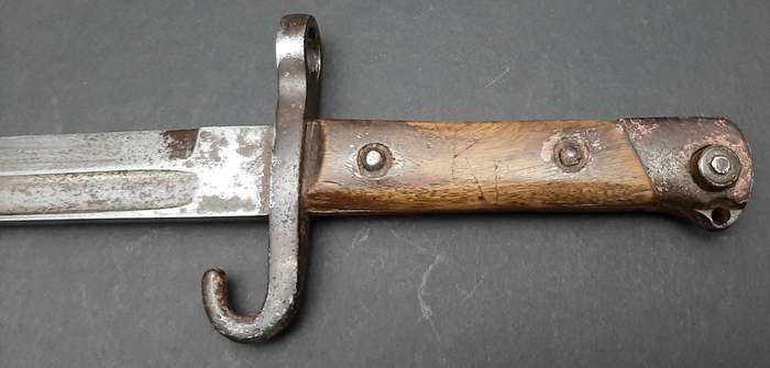 RARE : Austro-Hungarian Steyr Officer's M1886 Bayonet with Scabbard and Frog (36cm)