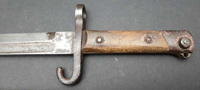 RARE : Austro-Hungarian Steyr Officer's M1886 Bayonet with Scabbard and Frog (36cm)