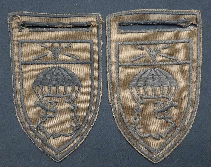 * *Border War : 1980s SADF 44 Parachute Brigade Nutria Embroid. Flashes x2 (L/F & R/F.**