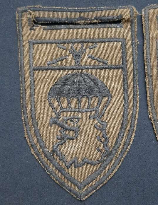* *Border War : 1980s SADF 44 Parachute Brigade Nutria Embroid. Flashes x2 (L/F & R/F.**