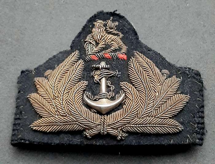 **Border War : 1960s SA Navy Officers Bullion Embroid. Insignia Cap Band (UNISSUED) **