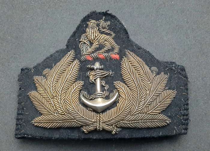 **Border War : 1960s SA Navy Officers Bullion Embroid. Insignia Cap Band (UNISSUED) **