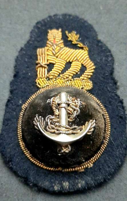 **Border War : 1960s SA Navy  Ratings Embroidered Bullion Cap Badge **