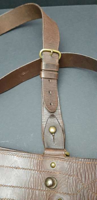 WW2 UDF Officer's Leather Sam Browne Belt Assembly with Cross-Strap 34" SA Issue