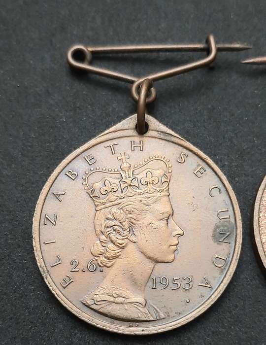 **WW2 & 1953  Coronation: Southern Rhodesia Commemorative Medallions x3 ( VF+).**