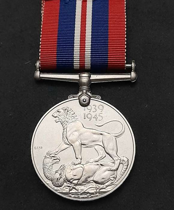 **WW2: British 1939-45 War Medal w/ Ribbon (British Issue).**
