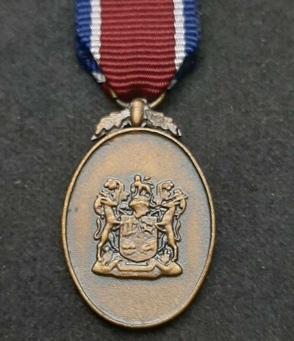 Border War 1960s SADF: John Chard Miniature Medal w/ Ribbon