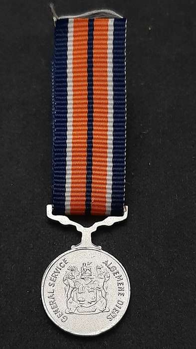 Border War 1980s : SADF Miniature General Service Medal w/ Ribbon
