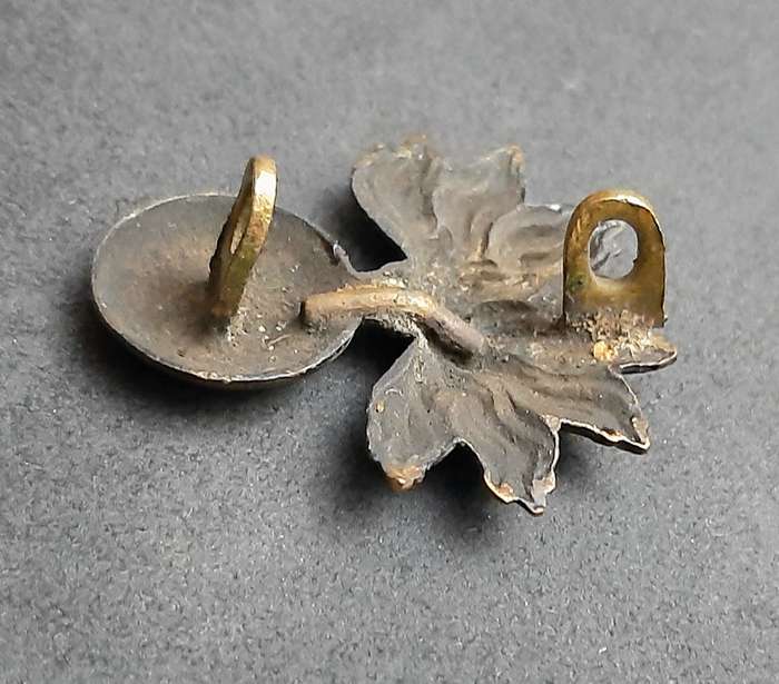 RARE: French , Franco-Prussian War- Grenadier Brass Cartridge Box Badge ( Lugs Intact).