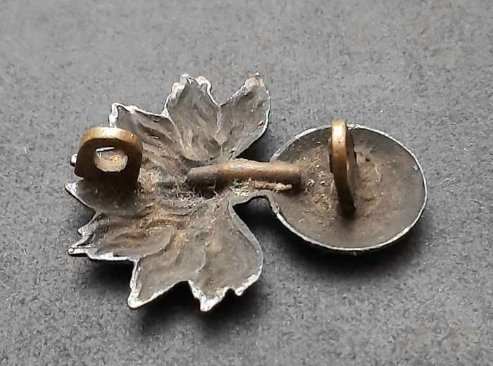 RARE: French , Franco-Prussian War- Grenadier Brass Cartridge Box Badge ( Lugs Intact).