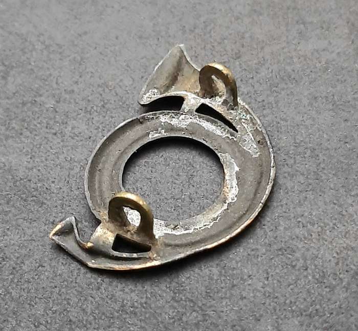 RARE: Franco-Prussian War , French Carbinier Brass Cartridge Box Badge ( Lugs Intact).